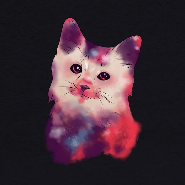 Cute Space Galactic Artsy Cat Kitten by theperfectpresents